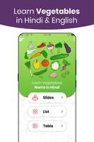 Learn vegetables Names in Hind poster
