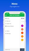 Quick List Calculator screenshot 1