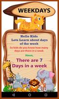 Learning Weekdays/Days of week पोस्टर