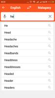 English To Malagasy Dictionary capture d'écran 1