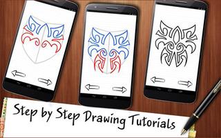 برنامه‌نما Learn To Draw Tribal Tattoo عکس از صفحه