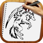 Apprendre Comment Dessiner Tatouages du Loups icône