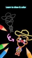 Glow Drawing Step By Step With Doodle Art Poster