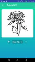 Apprendre à Dessiner des Fleurs Tatouage capture d'écran 1