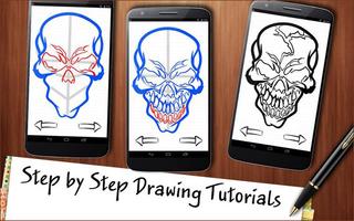 Naucz się rysować tatuaż czaszki screenshot 2