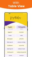 Learn vegetable Names in Portuguese - Vegetais capture d'écran 2
