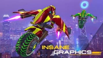 Flying Bike Future City Mayhem تصوير الشاشة 1