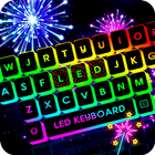LED 번개 키보드 - 네온 RGB 색 폰트, 스티커 아이콘