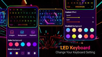 Neon LED Keyboard Fonts, RGB captura de pantalla 1
