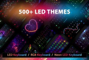 Neon LED Keyboard - RGB Themes Plakat