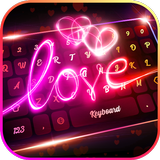 Neon Love Keyboard ícone