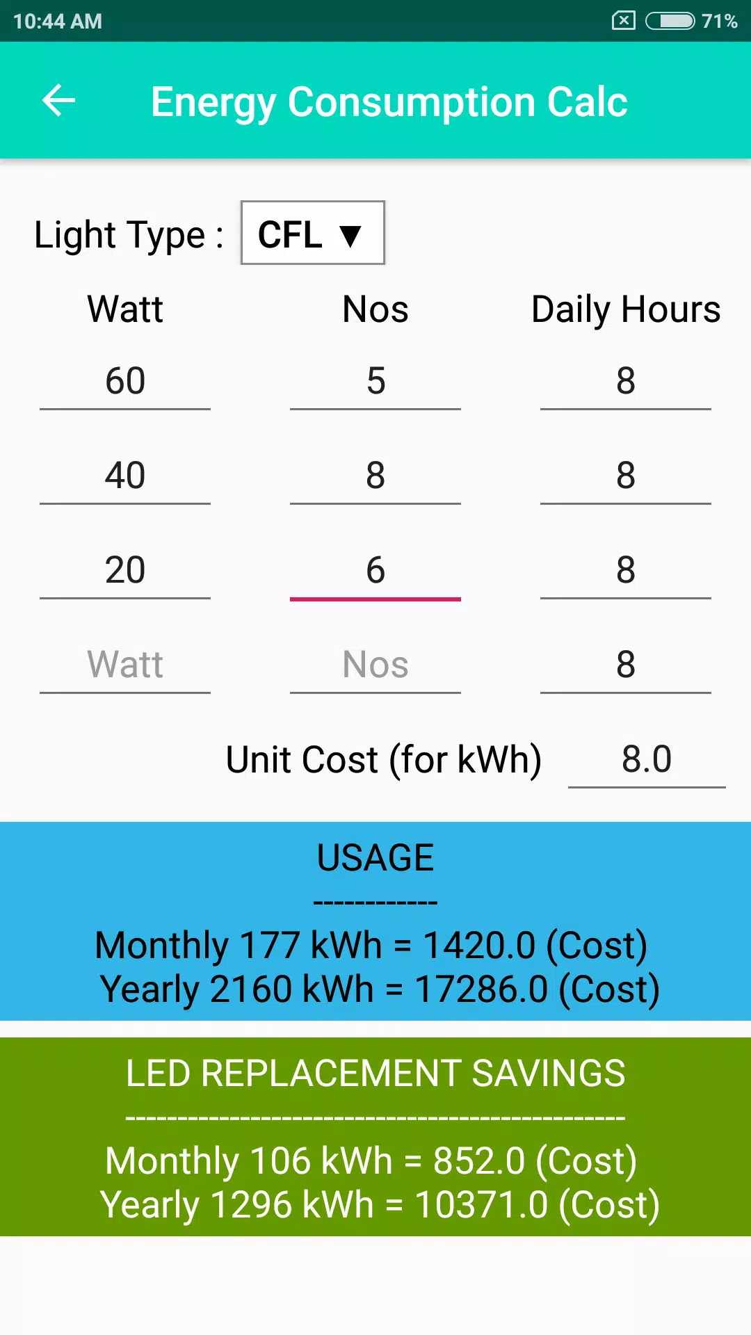 LED Light Requirement Calculator APK for Android Download