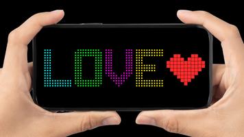 Criador de banners de text LED Cartaz
