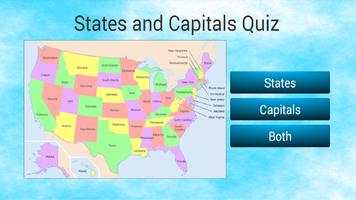 U.S. States and Capitals Quiz Affiche