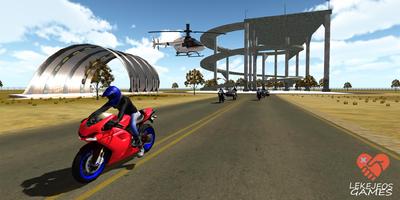 Kaçış Simülatörü : Motorsiklet Polis Kovalama Ekran Görüntüsü 3