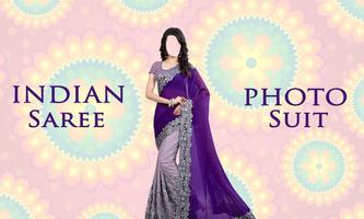 Indian Saree Photo Suit ポスター