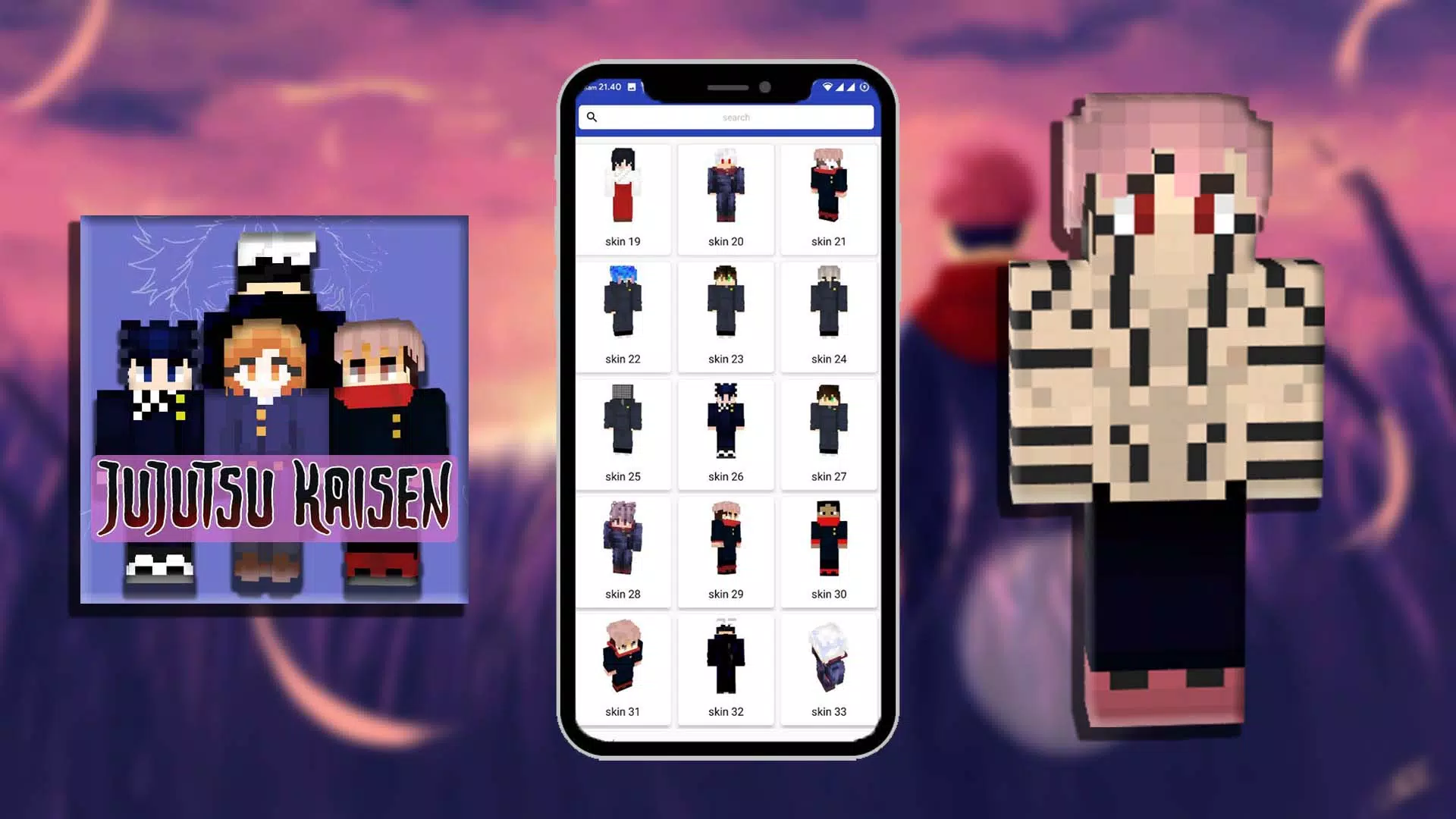 Jogo (jujutsu kaisen ) Minecraft Skin