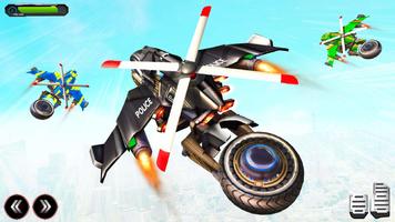 Flying Heli Robot Bike Games capture d'écran 1