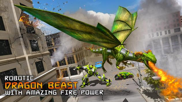 Deadly Flying Dragon Attack : Robot Games screenshot 2