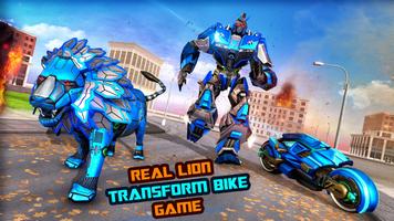 Real Lion Transform Robot Hero: Robot Games الملصق