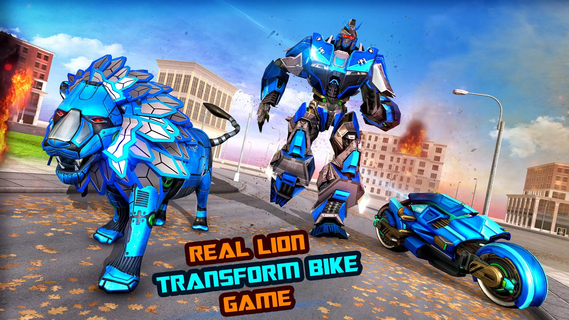 Descarga de APK de Real Lion Transform Robot Hero: Robot Games para Android