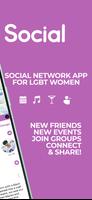 Lesbian chat app - LesBeSocial screenshot 1