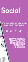 Lesbian chat app - LesBeSocial スクリーンショット 1