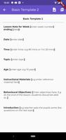 Lesson Notes Template screenshot 2