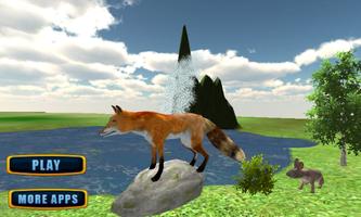 Angry Wild Fox Attack Poster