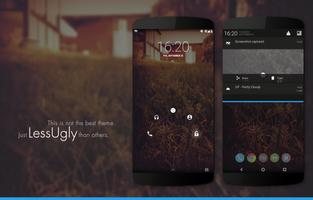 LessUgly Blue CM13/12.x Theme الملصق