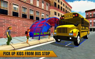 bus scolaire simulateur conduit 3d Affiche