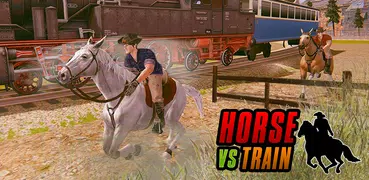 Train Vs Horse Riding : Train Racing Games