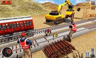 Train Track Construction Affiche