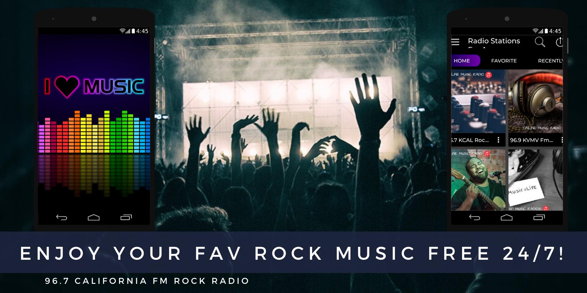 Radio 96.7 Fm California Rock Music Station Online pour Android -  Téléchargez l'APK