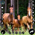 Sim virtuel famille de chevaux icône