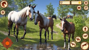 Sim virtuel famille de chevaux Affiche