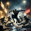 Black 3D Panther Fighting Game APK