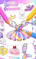 Coloring Glitter Princess Plakat