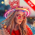 Light Crown Face Camera - Neon Effect أيقونة