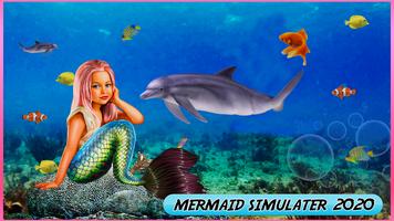 Mermaid simulator 3d game - Mermaid games 2020 captura de pantalla 3