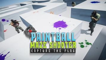 paintball labirin penembak- menangkap itu bendera poster