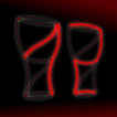 Glass Shape Neon Clock