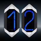 Dark Crystal Night Clock Blue أيقونة