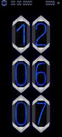 Dark Crystal Night Clock Blue الملصق