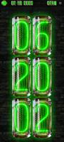 Glass Nixie Night Clock Green ポスター