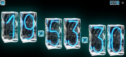 Ice Cube Blue Nixie Clock ảnh chụp màn hình 3