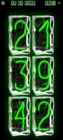 Icecube Nixie Green Deck Clock plakat
