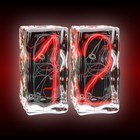 Ice Cube Red Nixie Night Clock ไอคอน