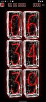 Ice Cube Red Nixie Night Clock โปสเตอร์