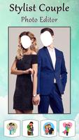 Stylish Couple Photo Suit Editor Plakat